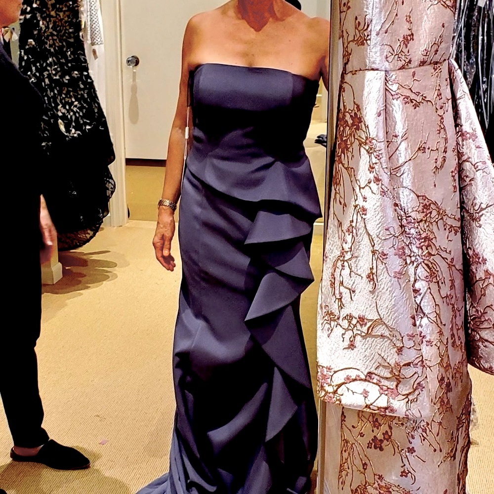 Elegant Purple Strapless Gown